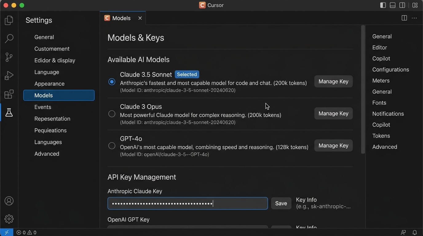 Cursor — 설정 및 실행 결과 화면