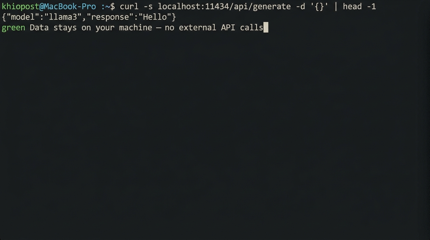 로컬 LLM — 설정 및 실행 결과 화면