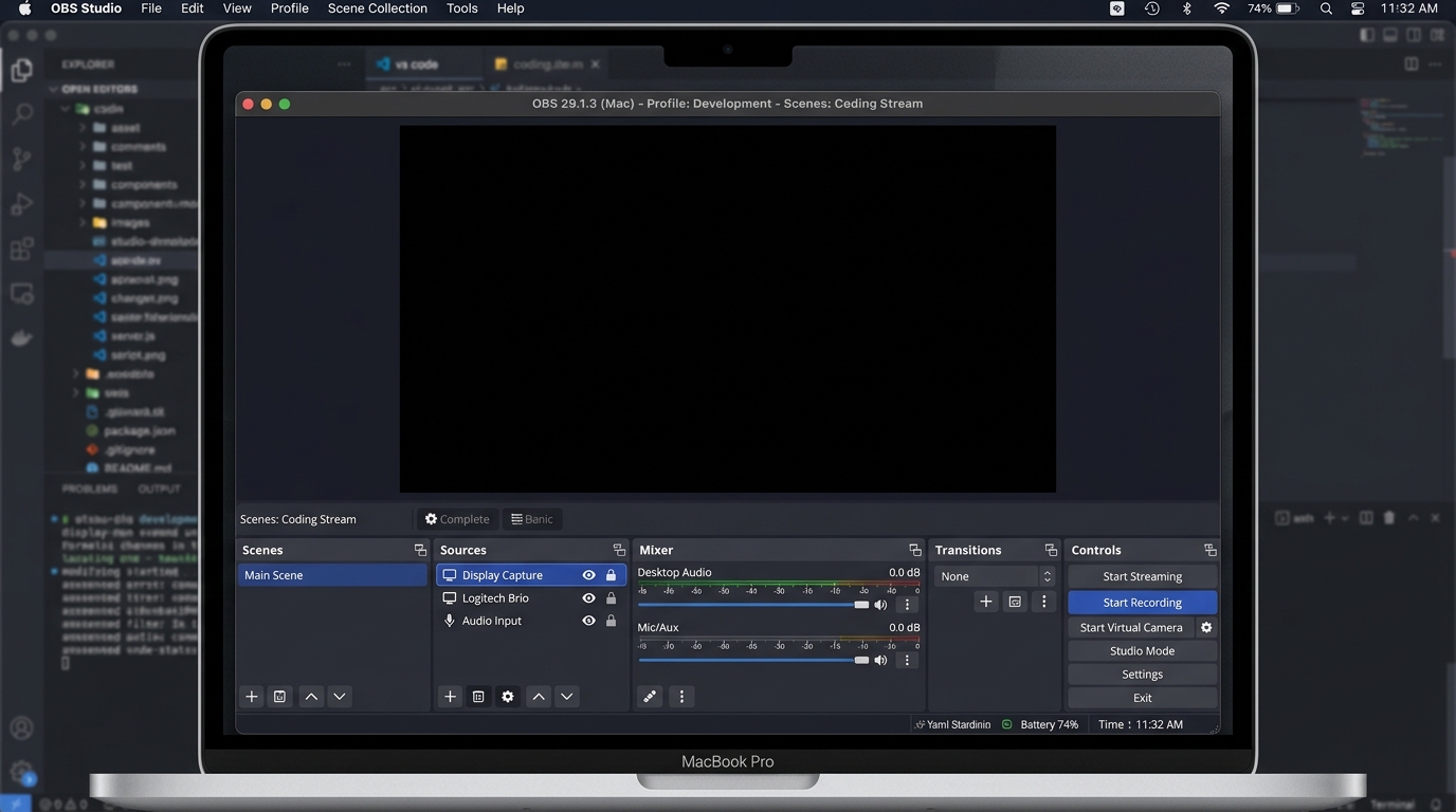 OBS 검은 화면 — Mac에서 OBS Studio 프리뷰가 검은색으로 표시되는 문제