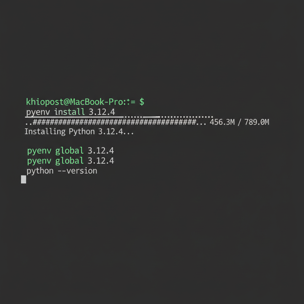 Mac pyenv Python 개발환경 터미널 화면