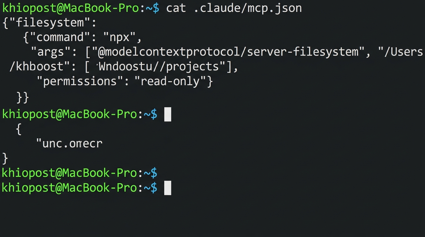 MCP 보안 — 설정 및 실행 결과 화면