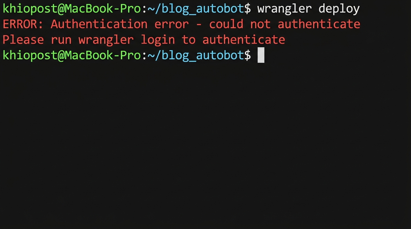 wrangler deploy 실패